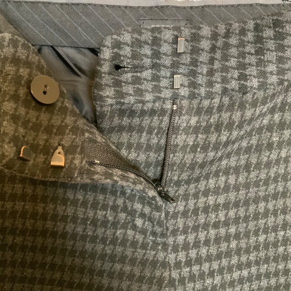 Express Editor Pants Y2K Black and Grey Houndstooth Checked Pants Size 6 - Picture 4 of 6